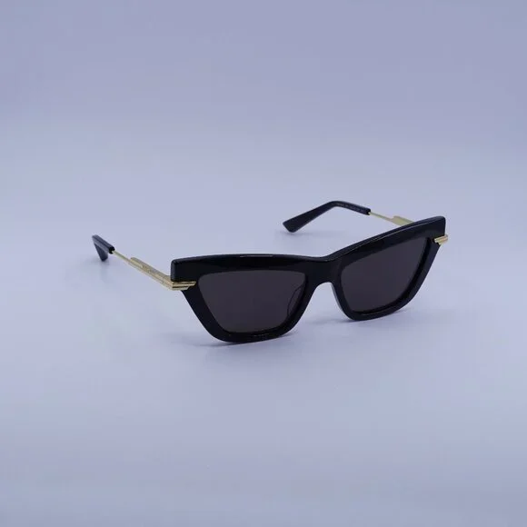 Bottega Veneta BV1241S 001 Sunglasses Black/Gold Cat Eye  display picture 2